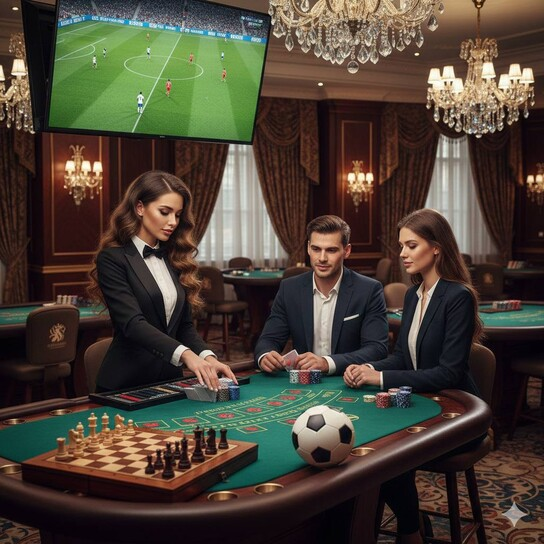 Luxurious Crypto Blackjack Table with Blockchain Icons